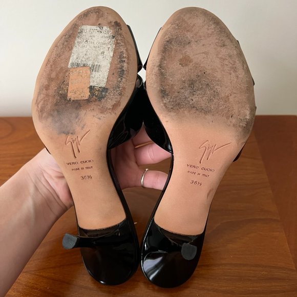 Giuseppe Zanotti for Saks Fifth Avenue Black Patent HeelsSize EU 36 1/2 - Picture 4 of 7
